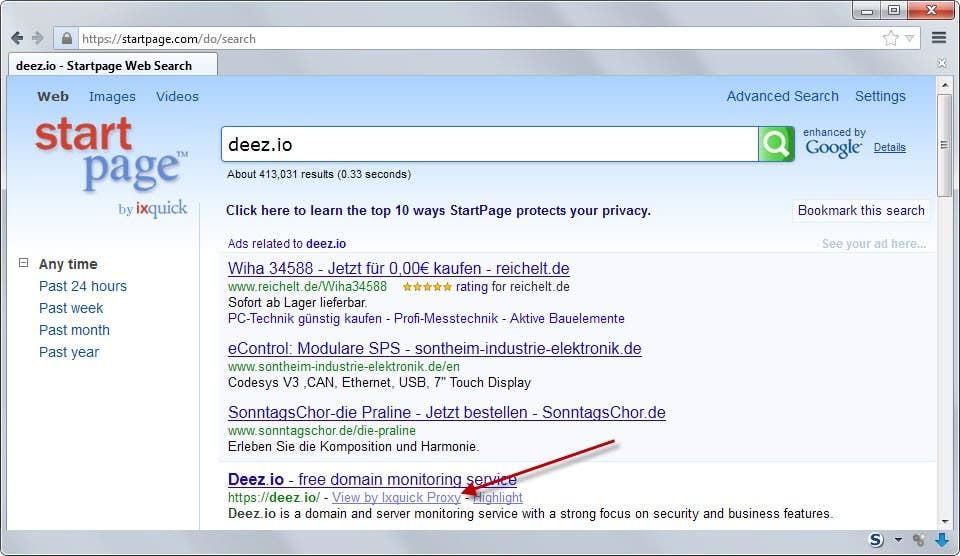 Izmantojiet Startpage Proxy, lai anonīmi pārlūkotu vietnes