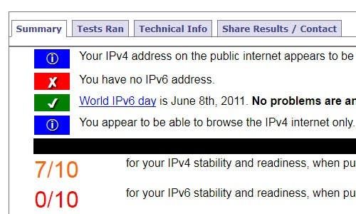 اختبر اتصال IPv6 الخاص بك