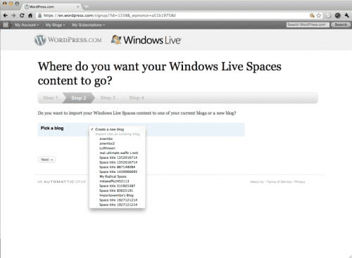 current user new blog