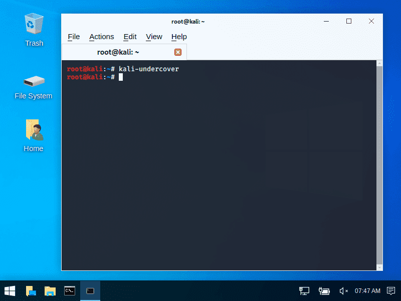 Najnowsza wersja Kali Linux zawiera motyw Undercover Windows 10