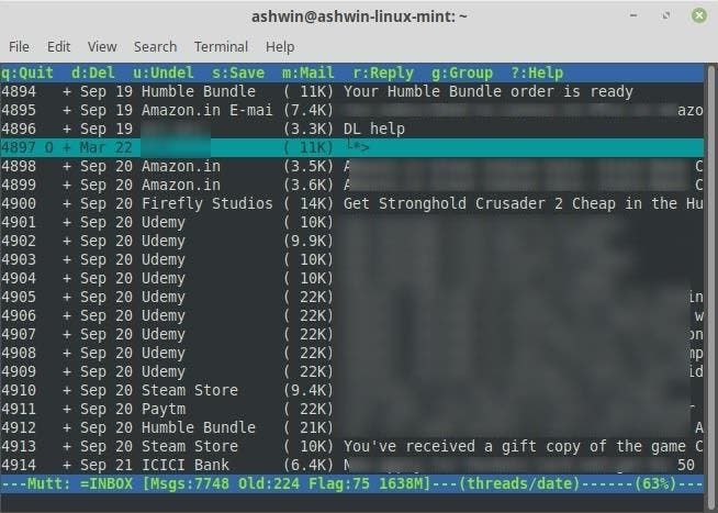 Mutt est une application de messagerie en ligne de commande pour Linux et voici comment la configurer