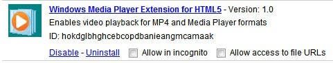 Ekstensi HTML5 Windows Media Player Untuk Chrome