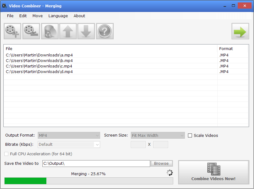 video combiner merge videos