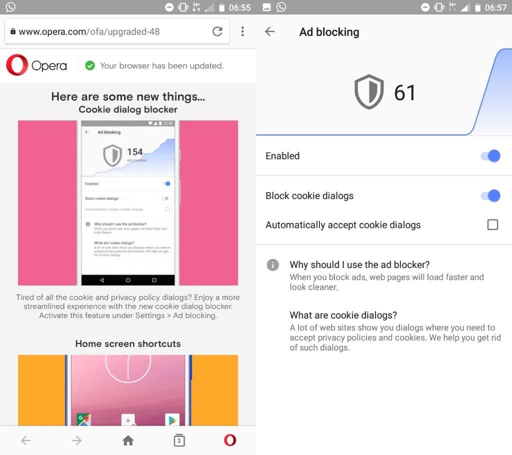 Opera สำหรับ Android อาจปิดกั้นการโต้ตอบคุกกี้ในเวอร์ชันล่าสุด