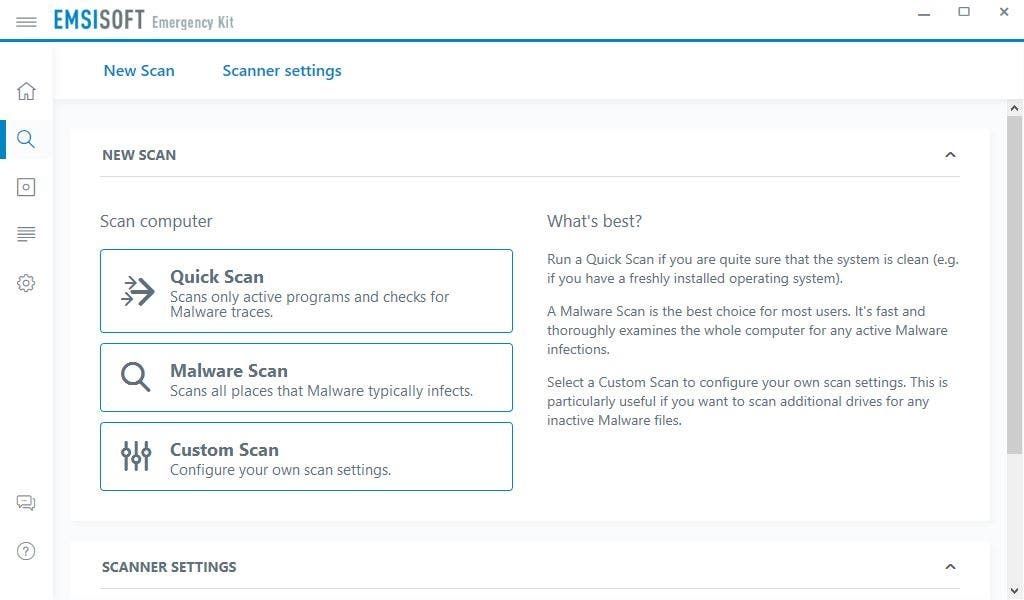 Emsisoft Emergency Kit 2020 Update - scans