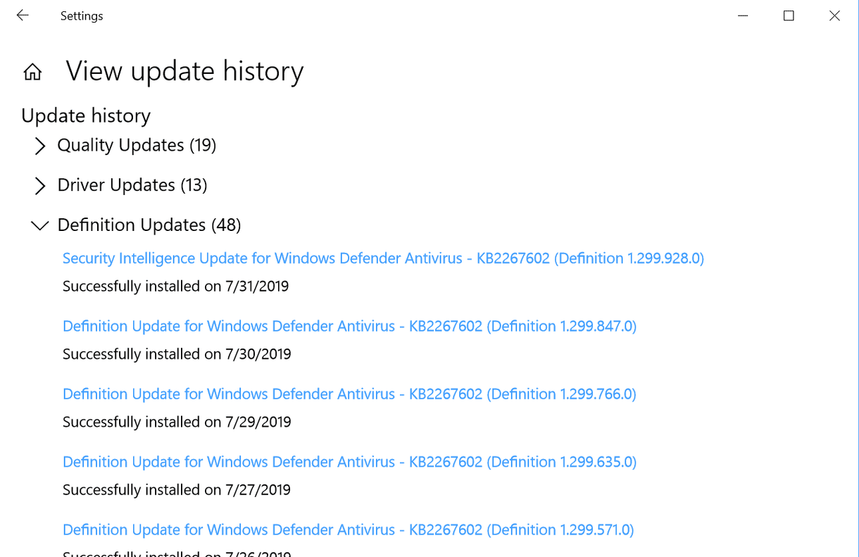 O aktualizacích Security Intelligence pro Microsoft Defender