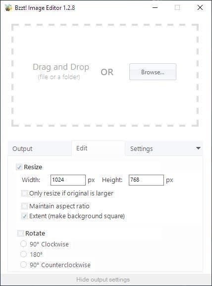 Bzzt! Image Editor edit