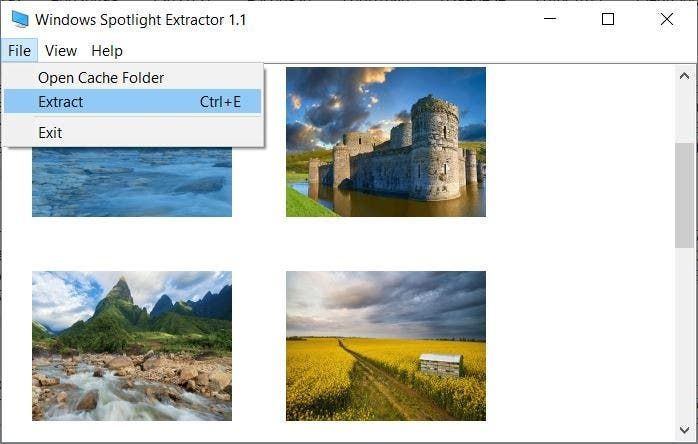 Windows Spotlight folder extract