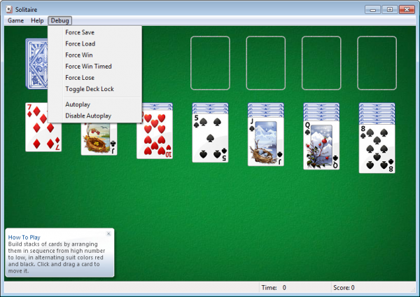 Windows hry cheaty: povolit režim ladění v minolovce, solitaire a FreeCell
