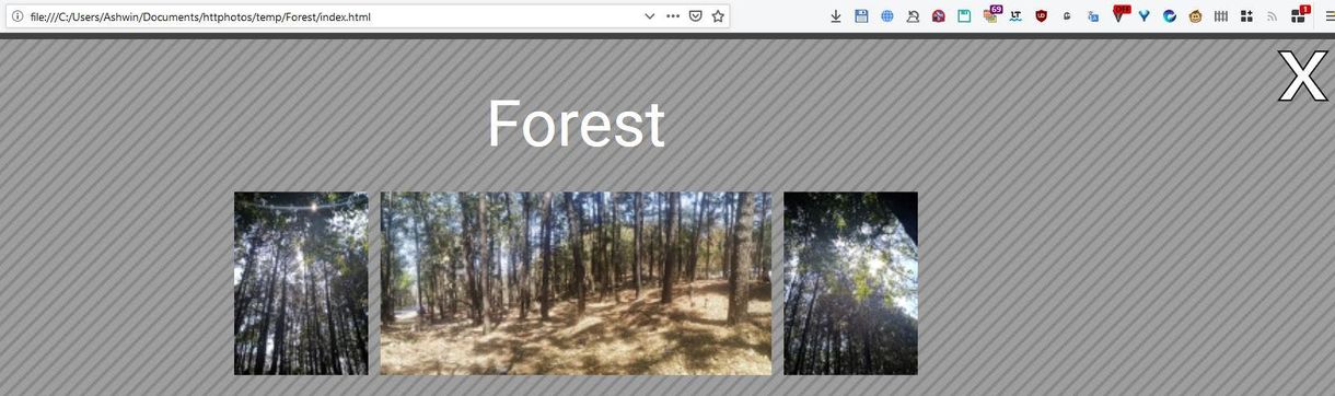HTTPhotos HTML Photo Gallery view