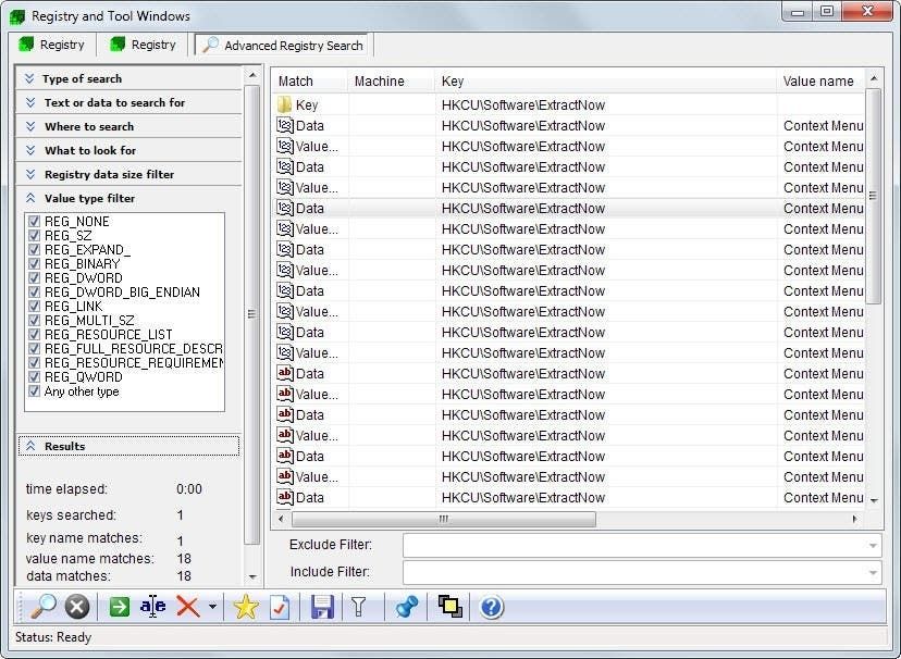 registry search