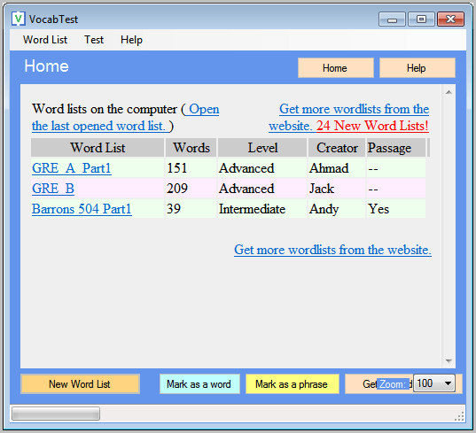 VocabTest, gratis woordenschattest