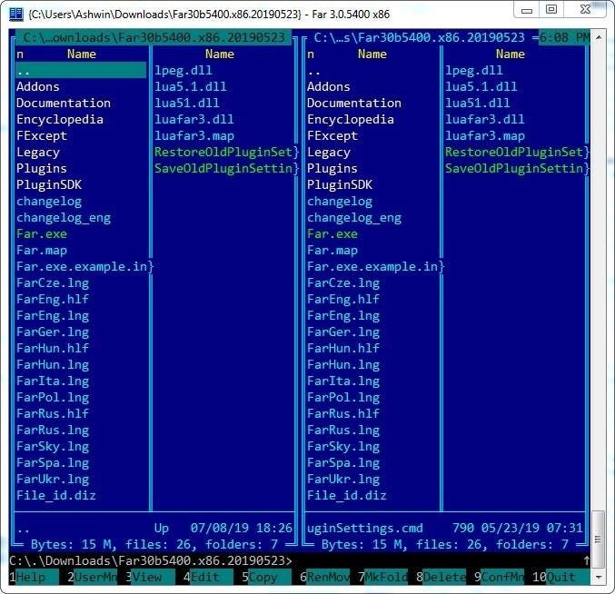 FAR Manager er en open source Norton Commander-klone