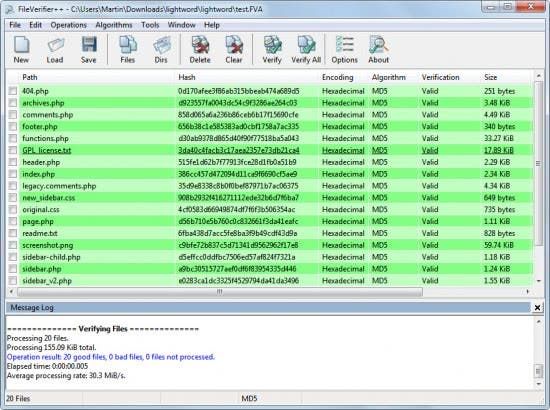 verify files