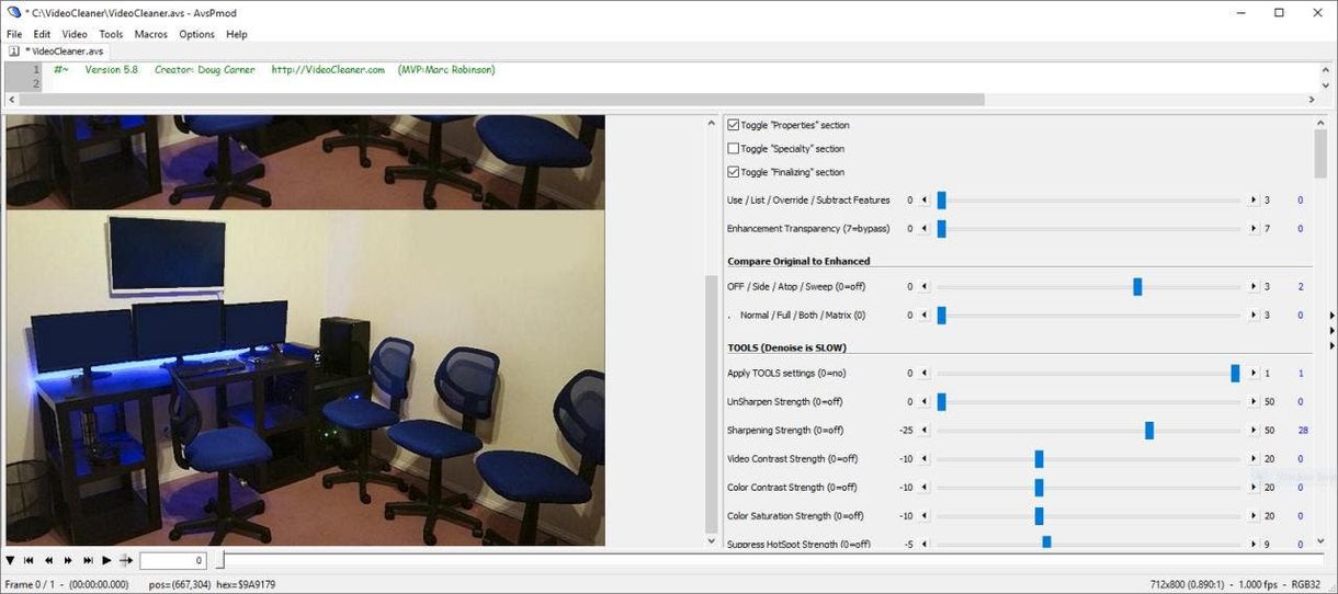VideoCleaner example edited
