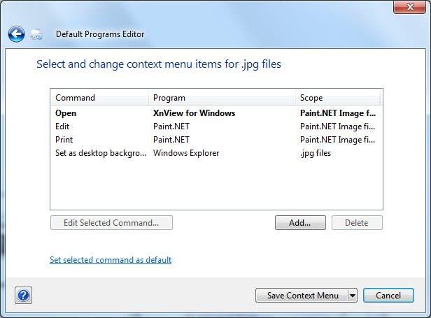 change default program