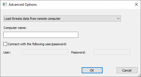 load threats data remote computer