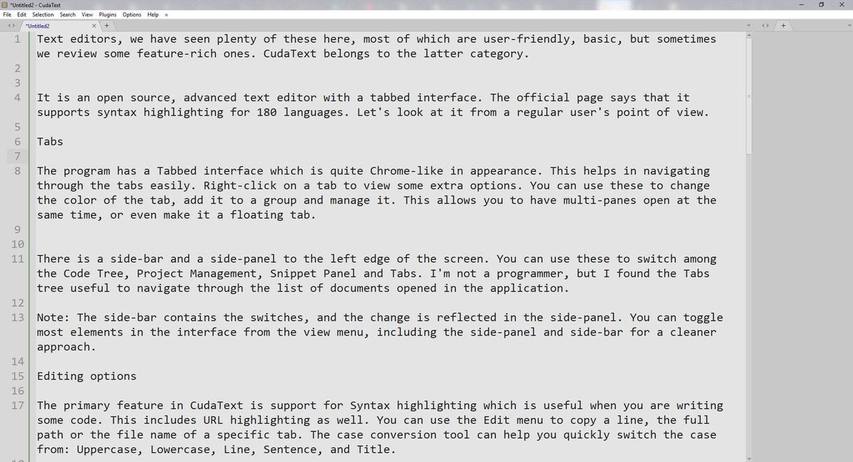 cudatext document