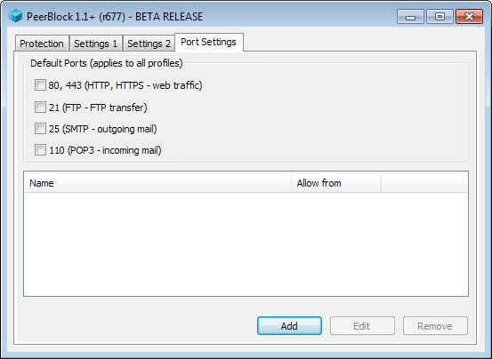 port-settings