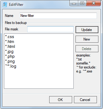backup file filter