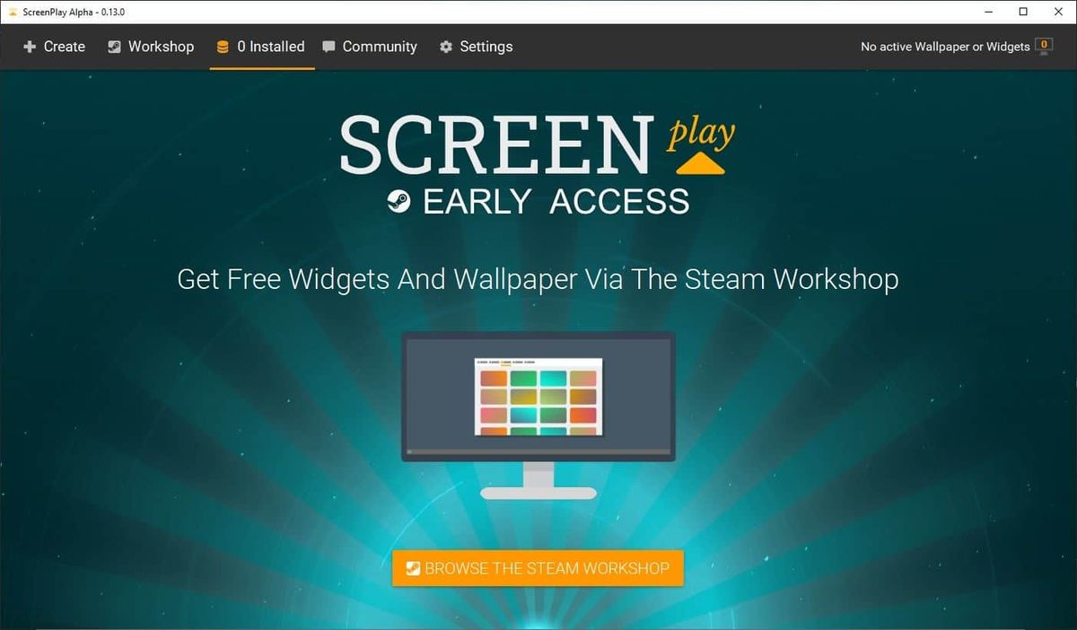 ScreenPlay este un program viitoare care vă permite să setați videoclipuri ca fundal pentru desktop