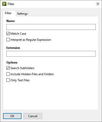 FilelistCreator filter