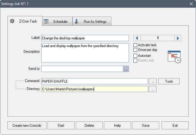 z-cron new task