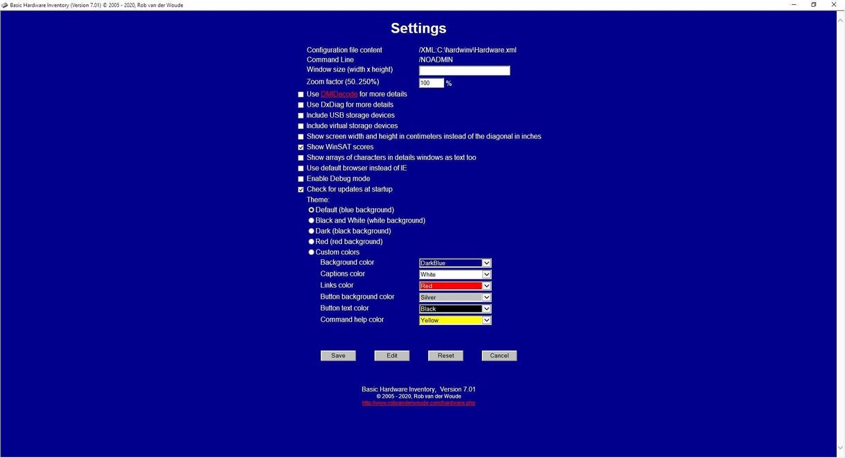 Basic Hardware Inventory settings