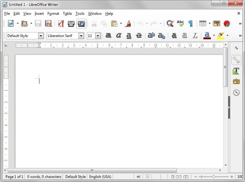 LibreOffice 5.0 có sẵn