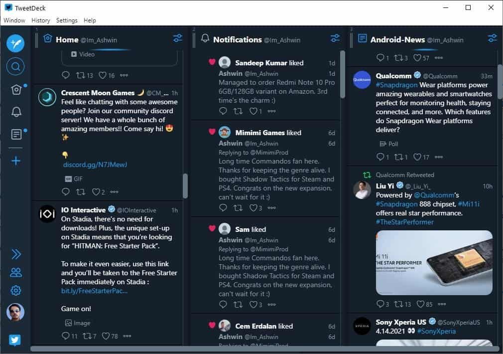 Atomic TweetDeck - интересный клиент TweetDeck для Windows