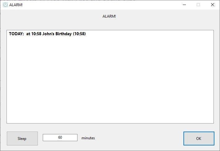 RMP3 alarm