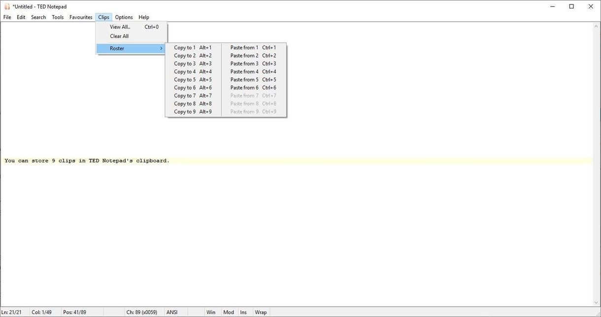 TED Notepad multi clips