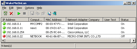 WakeMeOnLan, program Wake On Lan pre Windows