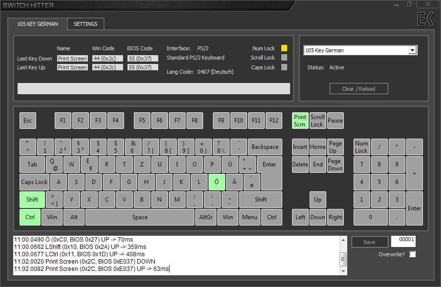 german keyboard test