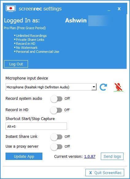 ScreenRec cloud