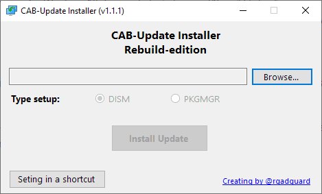 Cab Update Installer per Windows