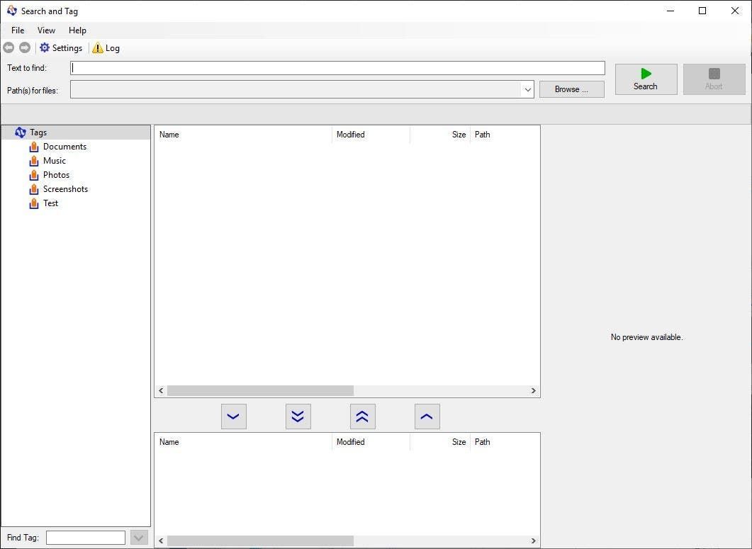 Tagging for Windows - search and tag interface