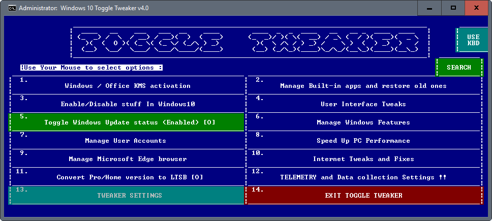 Виграйте 10 огляд Toggle Tweaker 4.0