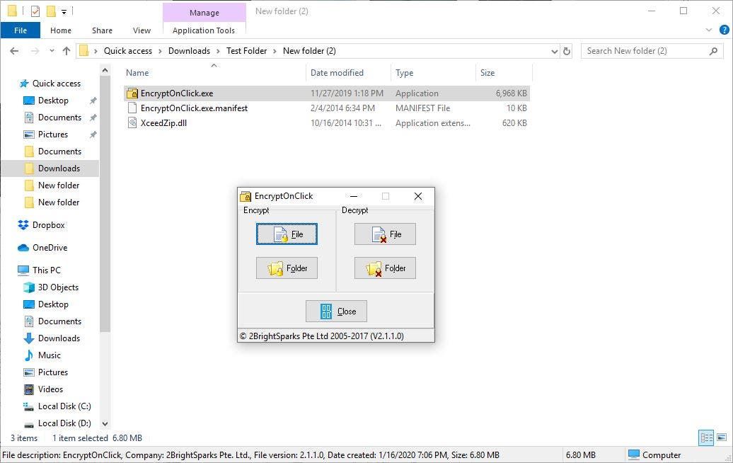 EncryptOnClick portable 2