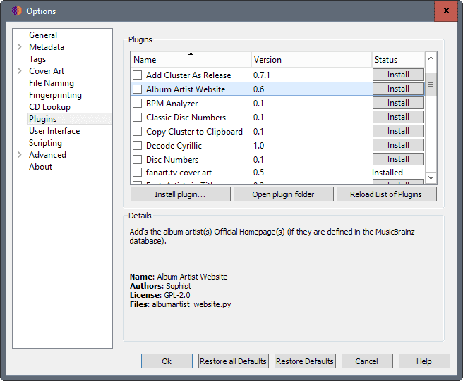 picard 1.4 options