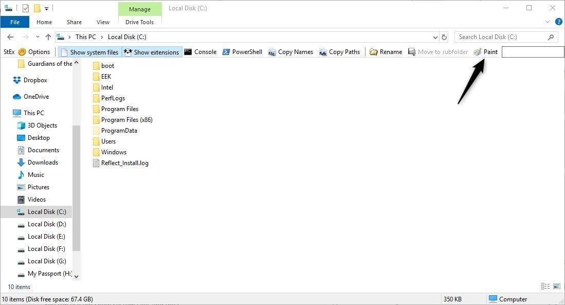 StExBar custom command added