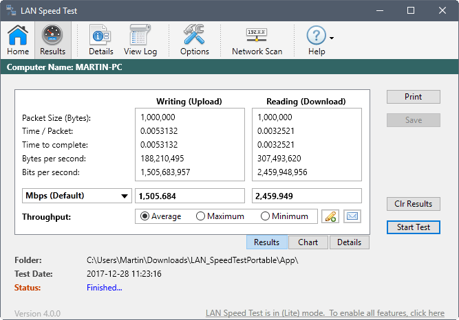 lan speed