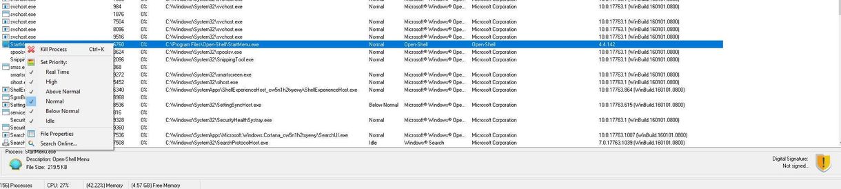SterJo Task Manager Processes Tab