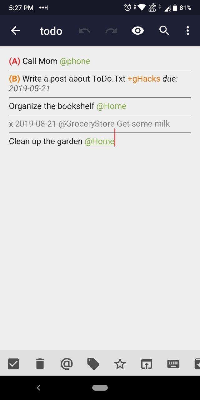 Markor for Todo.Txt app