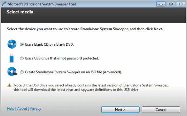 standalone system sweeper