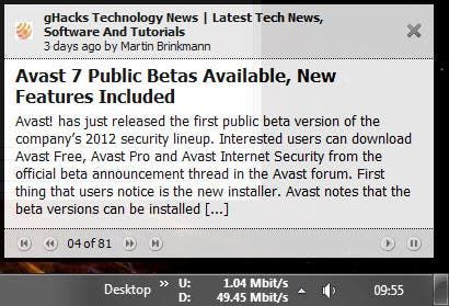 news popup