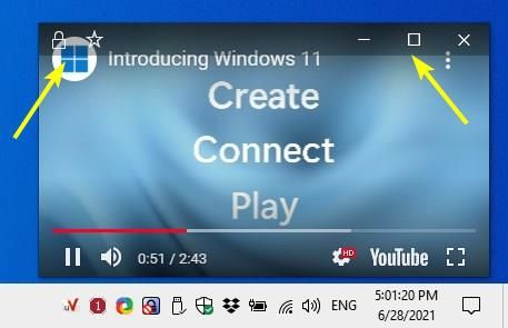 uView Player Lite - maximize ou bloqueie a visualização