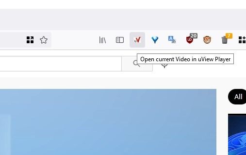 Extensão do navegador uView Player Lite