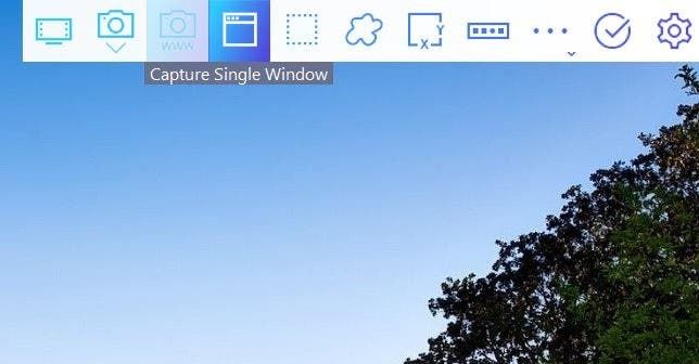 Ashampoo Snap - capture bar