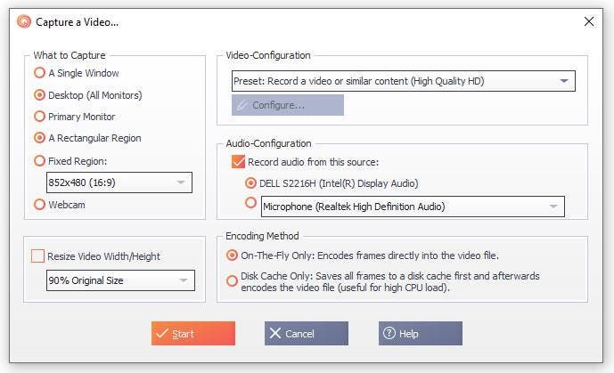Ashampoo Snap 11 video recorder 1